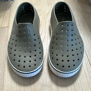 Native miles slip on shoes in utility green